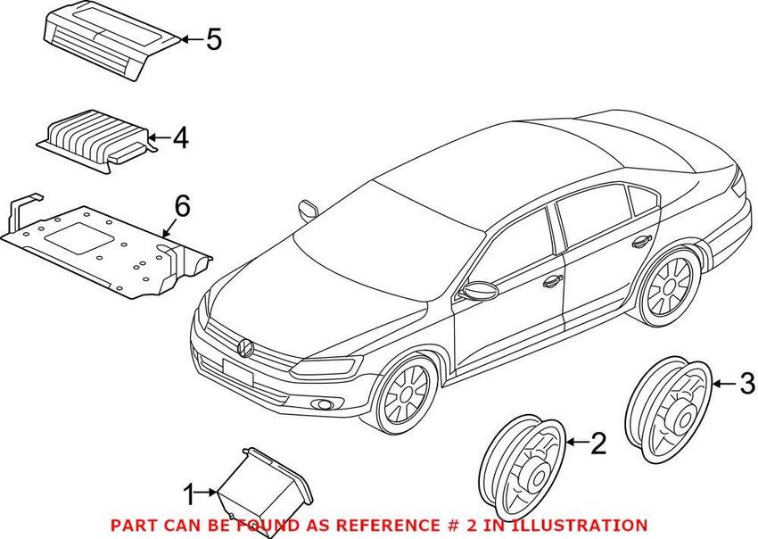 VW Speaker - Front Door 5C6035454A